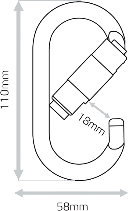 Ox Screw Gate Oval Carabiner