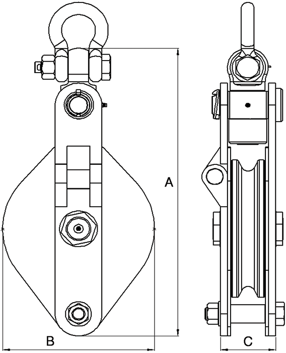 Heavy Duty Cargo Blocks – with Swivel Shackle