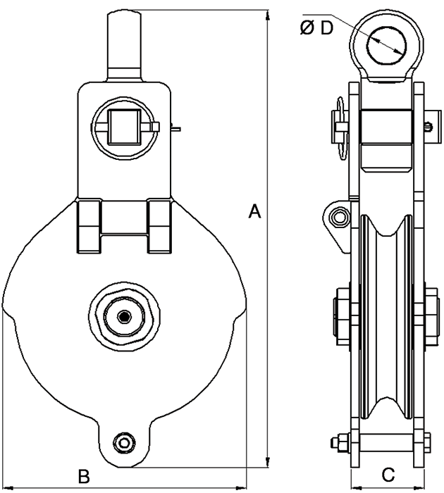 High Tensile Rigging Blocks – with Swivel Shackle