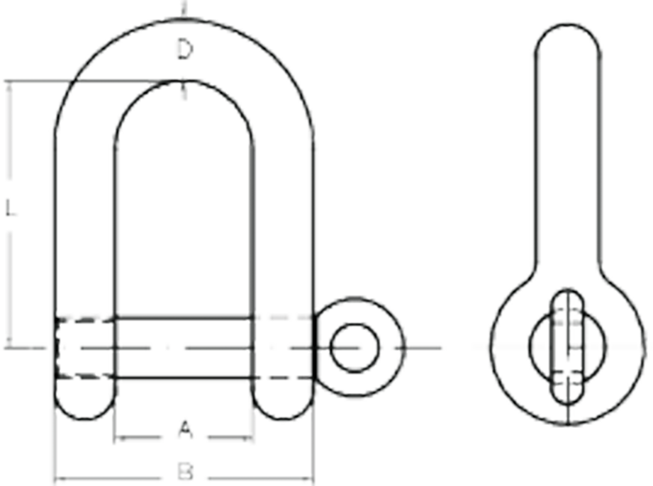 Forged Dee Shackles – Captive Screw Pin