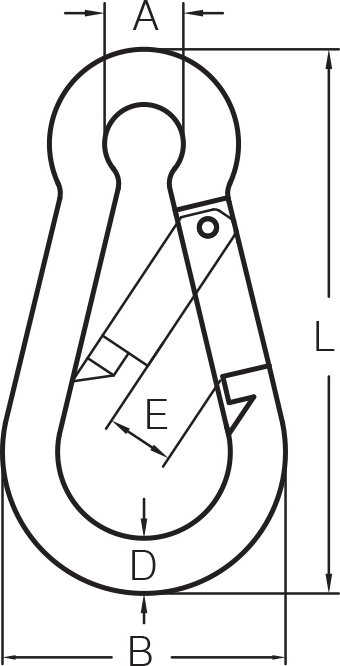 Zinc Plated Karabiners – without Eyelet