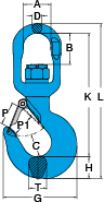 Grade 100 Alloy Swivel Hoist Hook - Type 8-175N (Ball Bearing)