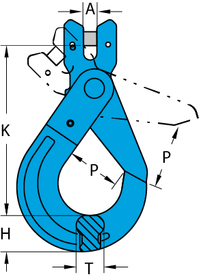 Grade 100 Clevis Self-Locking Hook