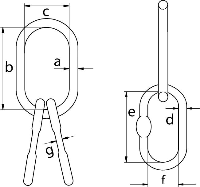 Stainless Steel Multi Oblong Links for 3 & 4-Leg Slings