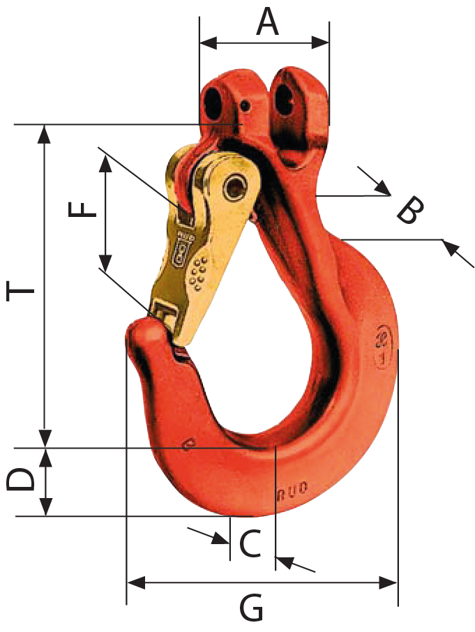 Grade 80 Extra Heavy Duty Granit-Super Clevis Sling Hook