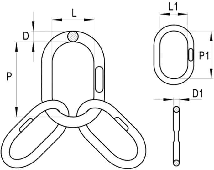 Grade 80 Master Link Assembly with Large Dropper - Series T