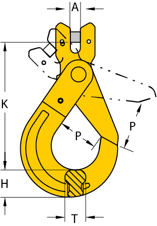 Grade 80 Clevis Self-Locking Hook