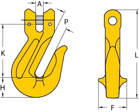 Grade 80 Clevis Grab Type Shortening Hook