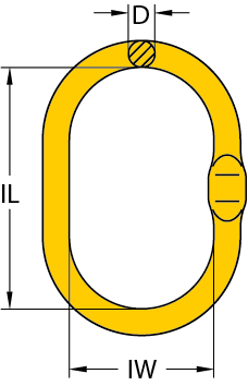 Grade 80 Oblong Master Link with Flat
