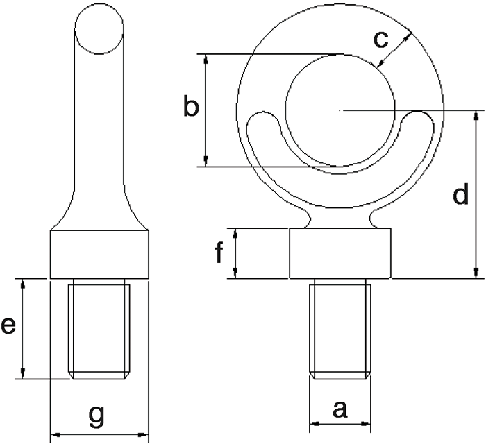 Dynamo Self Colour Eye Bolts