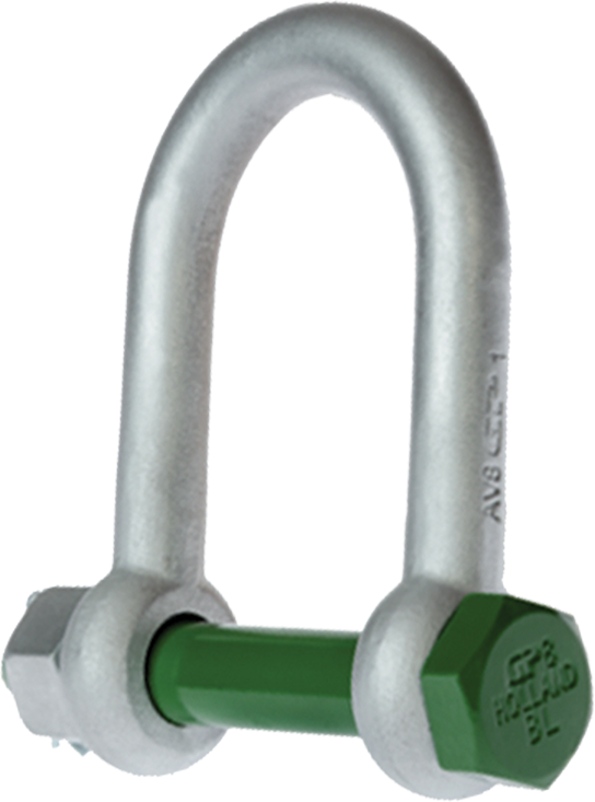 Green Pin® Long Mouth Dee Shackles – Safety Bolt