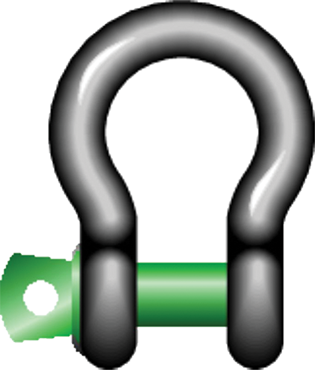 Green Pin® Standard Bow Shackles – Screw Collar Pin