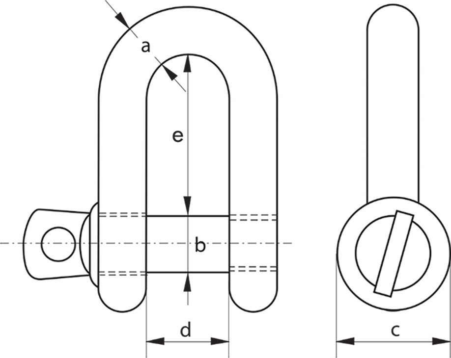 Hot Dip Galvanised Large Dee Shackles – Screw Collar Pin