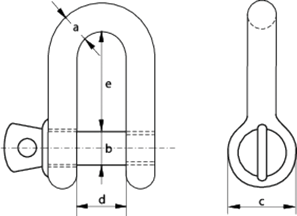 Hot Dip Galvanised Dee Shackles – Screw Pin