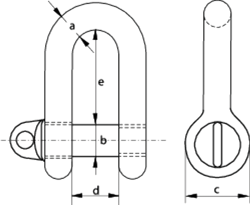 Self Colour Large Dee Shackles – Screw Collar Pin