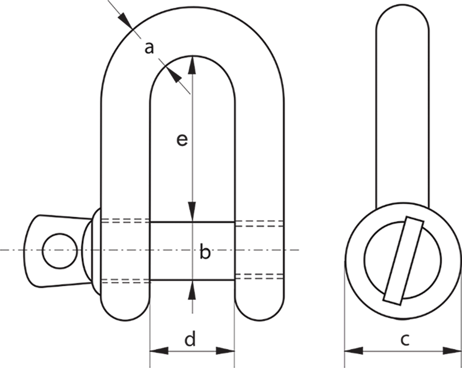 Stainless Steel Dee Shackles