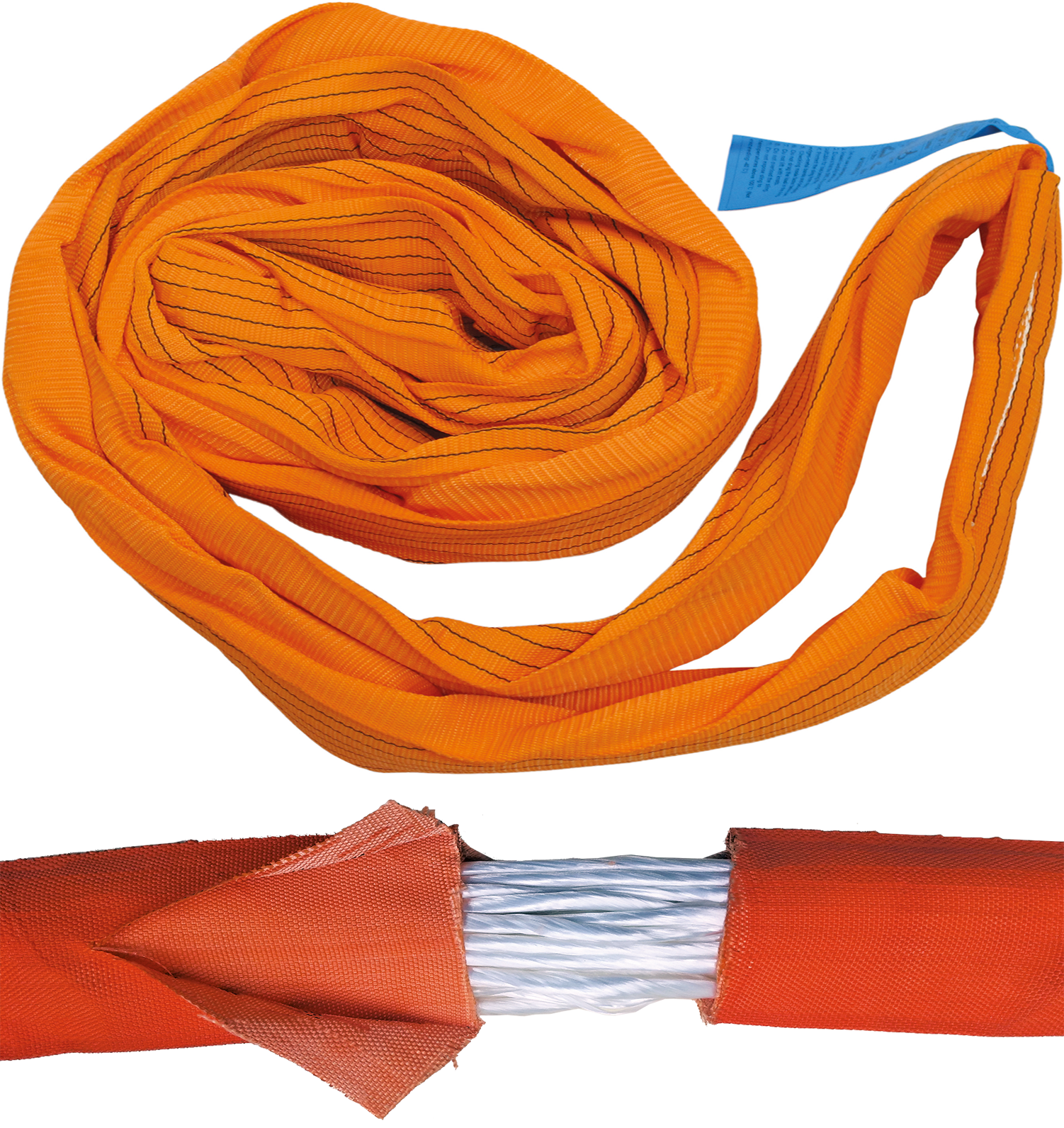Polyester Round Slings Double Skin – Orange 10T WLL
