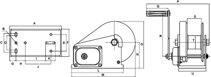 Hand Brake Winches – Powder Coated
