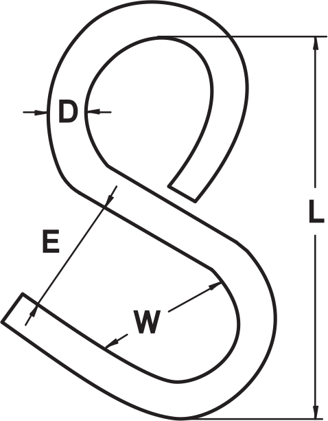 Bull Nose S-Hooks