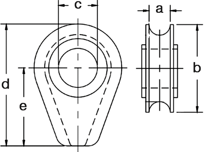 S-412 Solid Wire Rope Thimbles